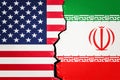 USA And Iran Conflict Concept, 3D