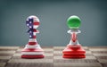 USA And Iran Conflict. 3D Illustration