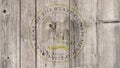 US State New Mexico Seal Wooden Fence