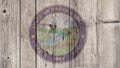 US State South Dakota Seal Wooden Fence