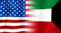 Usa-Kuwait Flag Royalty Free Stock Photo