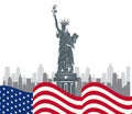 USA liberty statue NY city Royalty Free Stock Photo