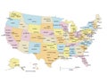 USA Map Royalty Free Stock Photo