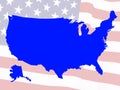 Usa map Royalty Free Stock Photo
