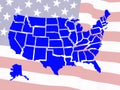 Usa map Royalty Free Stock Photo