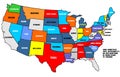 USA map Royalty Free Stock Photo
