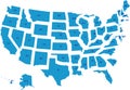 USA map. Royalty Free Stock Photo