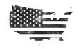 USA map flag. Hand drawn grunge style vector illustration Royalty Free Stock Photo