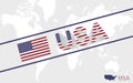 USA map flag and text illustration Royalty Free Stock Photo
