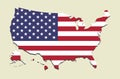 USA map flag