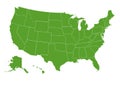 USA map green