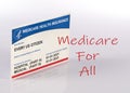 USA medicare health insurance card for all US Citizens isolated against white background Royalty Free Stock Photo