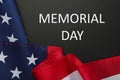 USA Memorial day and Independence day concept, United States of America flag on black background Royalty Free Stock Photo