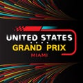 USA Miami colorful Grand Prix wallpaper