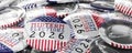 USA midterm elections 2026 round badges Royalty Free Stock Photo