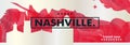 USA Nashville skyline city gradient vector poster Royalty Free Stock Photo
