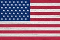 USA national america flag painted on brick wall Royalty Free Stock Photo