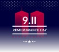 9/11 USA Never Forget September 11, 2001. Vector conceptual illu Royalty Free Stock Photo