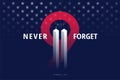 9/11 USA Never Forget September 11, 2001. Vector conceptual post Royalty Free Stock Photo
