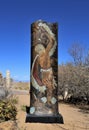 USA, New Mexico, Santa Fe: Sculpture on Museum Hill - Transcendence (2007) by Tammy Garcia