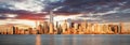 USA, New York panorama at sunrise Royalty Free Stock Photo