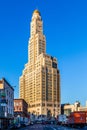 USA, New York State, New York City, Historic Brooklyn clock tower building Royalty Free Stock Photo