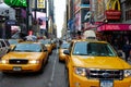 29.03.2007, USA, New York: Traffic jams of yellow taxi