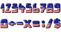 Usa numbers Royalty Free Stock Photo