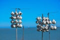 USA, Ohio - April 26, 2018: Nests for birds. Lorain Harbor, Ohio, USA