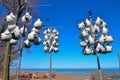 USA, Ohio - April 26, 2018: Nests for birds. Lorain Harbor, Ohio, USA