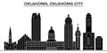 Usa, Oklahoma, Oklahoma City architecture vector city skyline, travel cityscape with landmarks, buildings, isolated Royalty Free Stock Photo