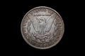 USA One Dollar Morgan Silver Coin dated 1880 Royalty Free Stock Photo