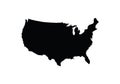 USA outline map national borders country shape