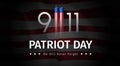 9.11 USA Patriot Day poster. Never forget September 11, 2001. Conceptual illustration of USA Patriot Day. Twin towers stylized as