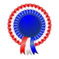 USA patriotic award ribbon rosettes Royalty Free Stock Photo