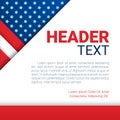 USA Patriotic Background. Vector Illustration With Text, Stripes And Stars For Posters, Flyers, Decoration In Colors Of