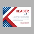USA Patriotic Background. Vector Illustration With Text, Stripes And Stars For Posters, Flyers, Decoration In Colors Of
