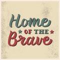 USA patriotic lettering card