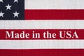 USA patriotic message of made in the USa Royalty Free Stock Photo