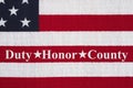 USA patriotic message duty honor country