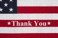 USA patriotic message on the flag