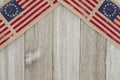 USA patriotic old flag on a weathered wood background Royalty Free Stock Photo