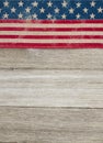 USA patriotic old flag on a weathered wood background Royalty Free Stock Photo