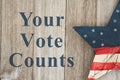 USA patriotic voting message