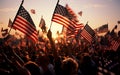 USA people joyful celebration, Generative Ai Royalty Free Stock Photo