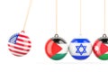 USA political conflict with Palestine, Israel and Jordan