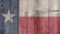 US State Texas Flag Wooden Fence