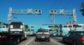 Tri Rail, Passengers train at a car rail road crossing in south Florida Royalty Free Stock Photo