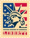 USA postage stamp. Royalty Free Stock Photo