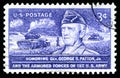 USA postage stamp Honouring General George S Patton Jr and the armored forces of the US Army